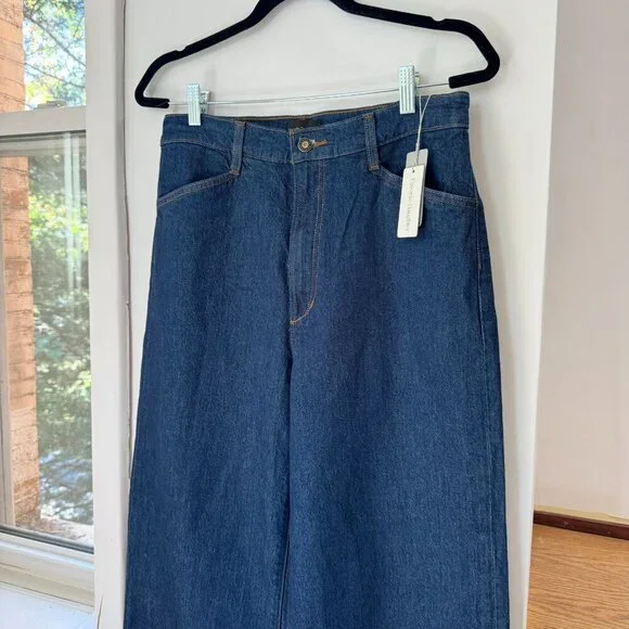 NWT Favorite Daughter Mischa High Rise Wide Leg Jeans Denim in Pepper Blue 30 - Picture 9 of 16